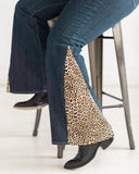 Custom Cheetah Flare Jeans