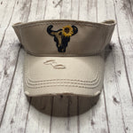 Cow Skull Cheetah/Sunflower visor